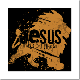 Jesus - Lion of Judah - Gold Posters and Art